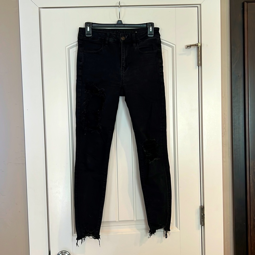Black ripped jeans